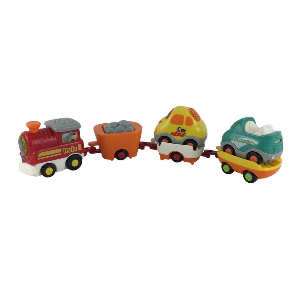 VTech Go Go Smart Wheels Train Trailer Car Convertible Lot Interactive Tested